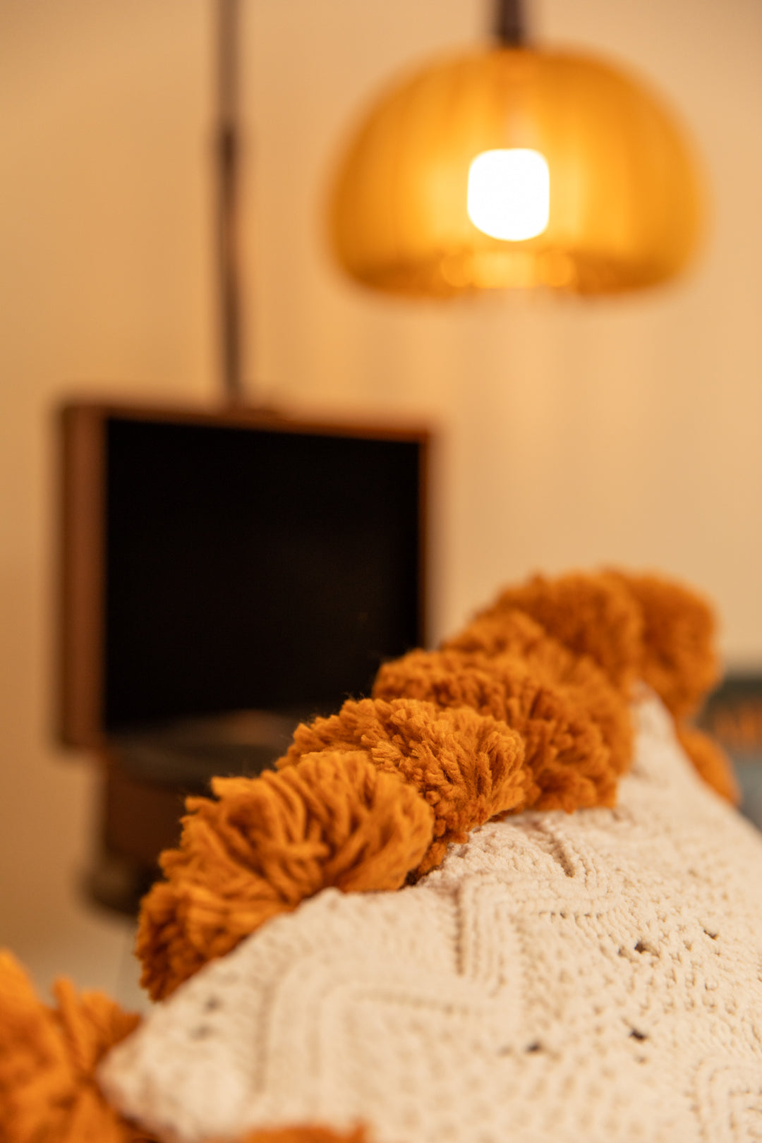 Pom Pom Weave Cushion -- Delicors