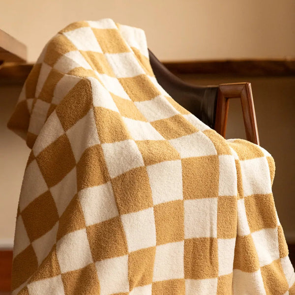 Retro Checkerboard Plus Soft Blanket - Delicors