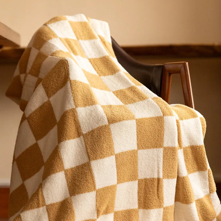 Retro Checkerboard Plus Soft Blanket - Delicors
