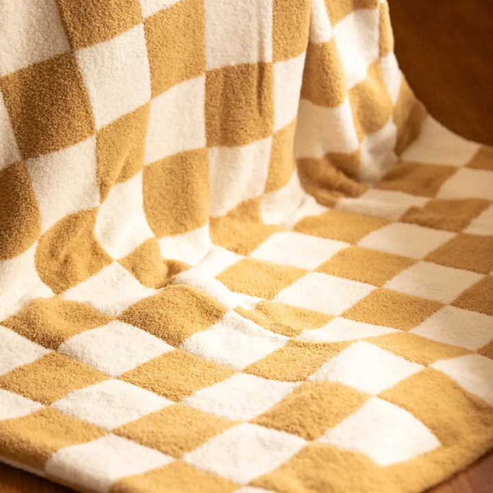 Retro Checkerboard Plus Soft Blanket - Delicors