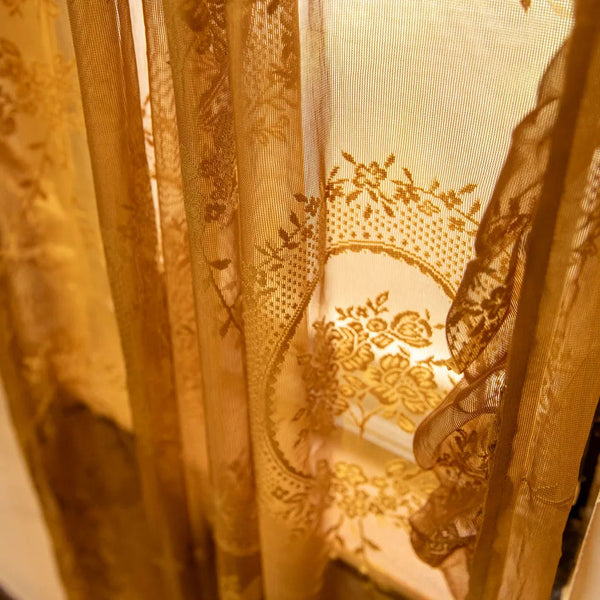Royal Story Lace Curtain GoldenRod - Delicors
