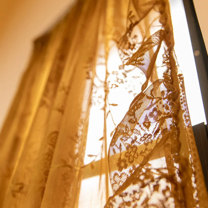 Royal Story Lace Curtain GoldenRod - Delicors