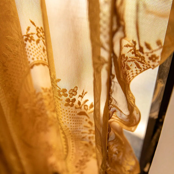 Royal Story Lace Curtain GoldenRod - Delicors
