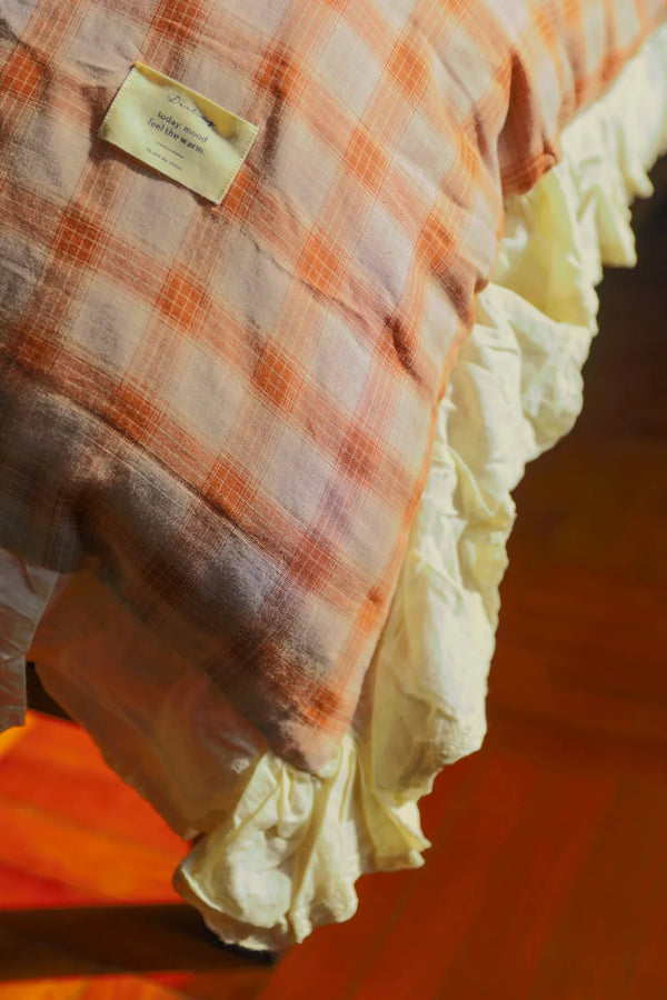 Soft Haze Plaid Bedding Set - Delicors