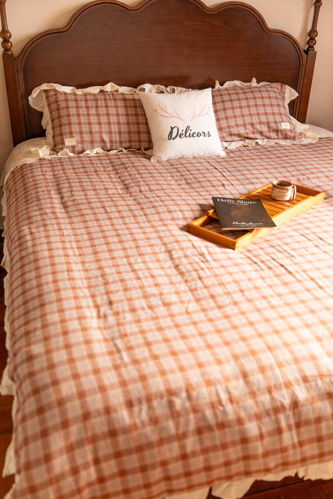 Soft Haze Plaid Bedding Set - FINAL SALE
