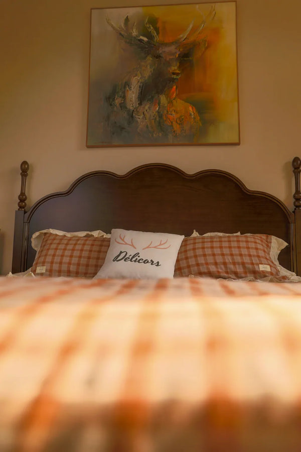 Soft Haze Plaid Bedding Set - Delicors