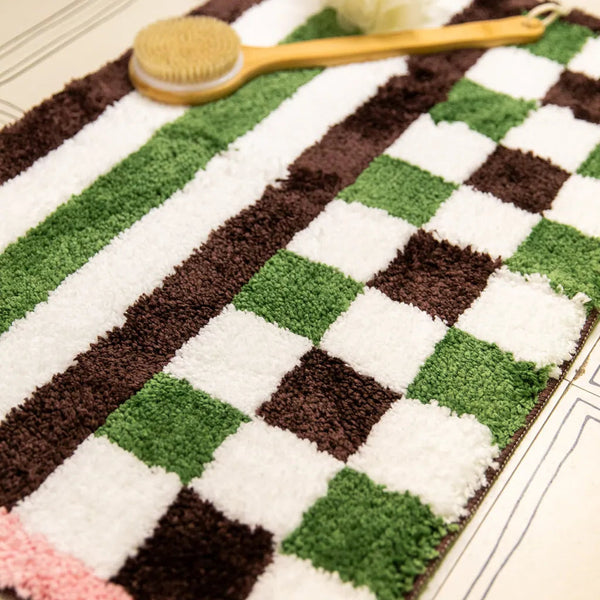 Vibrant Checkered Revival Bath Mat - Delicors