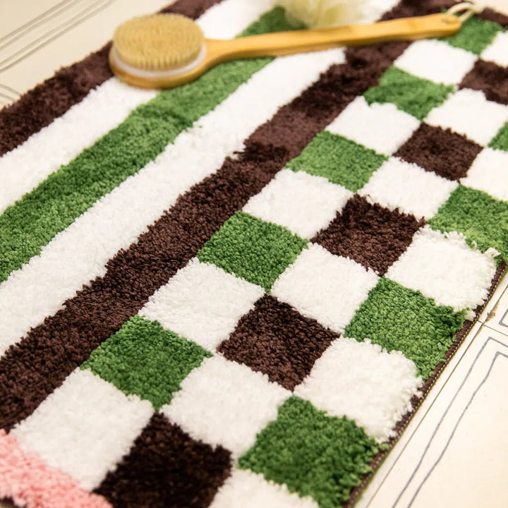 Vibrant Checkered Revival Bath Mat - Delicors
