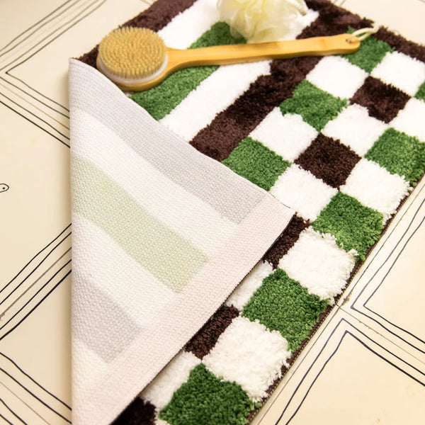 Vibrant Checkered Revival Bath Mat - Delicors