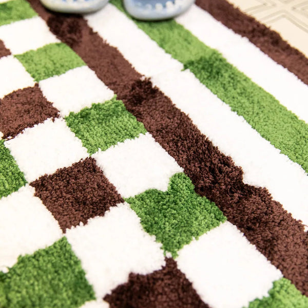 Vibrant Checkered Revival Bath Mat - Delicors
