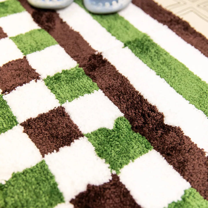 Vibrant Checkered Revival Bath Mat - Delicors