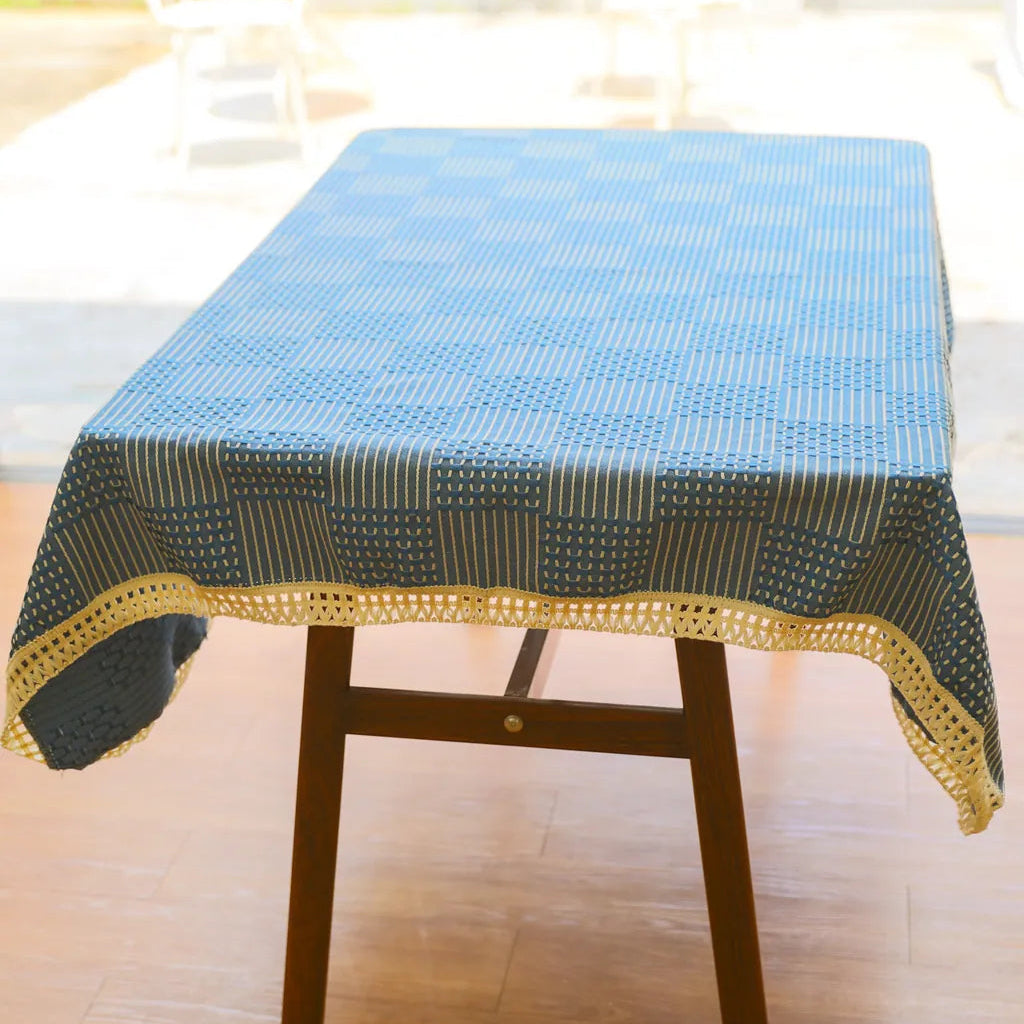 Vintage Geo Weave Tablecloth - Delicors