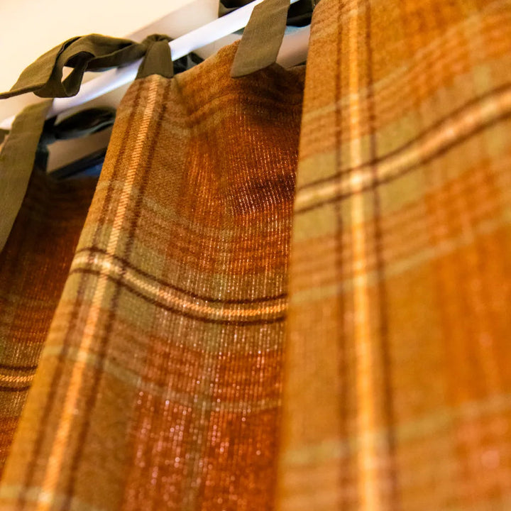 Vintage Plaid Cabinet Curtain - Delicors