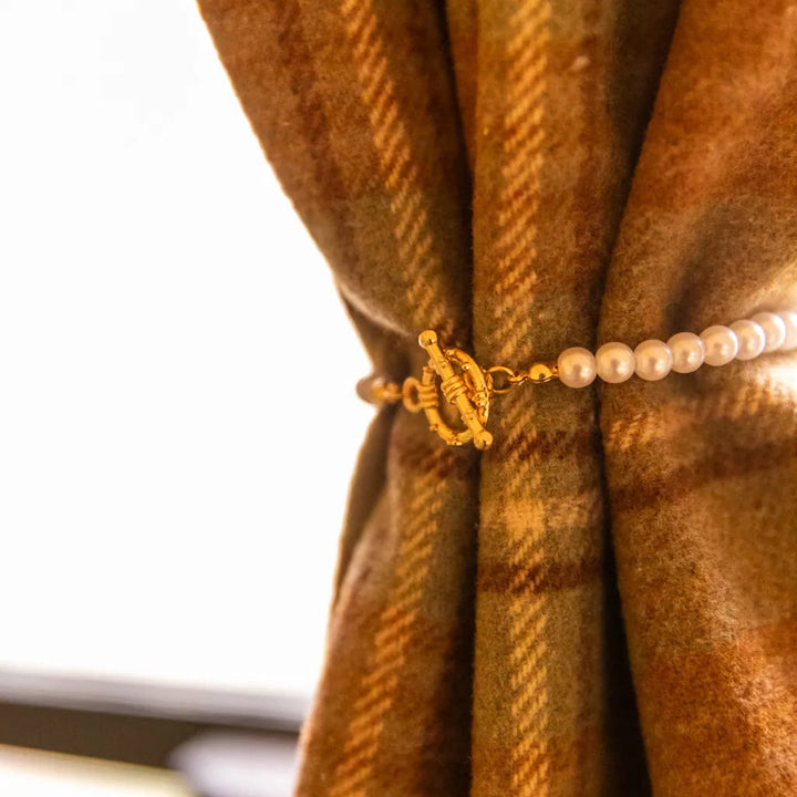 Vintage Plaid Cabinet Curtain - Delicors