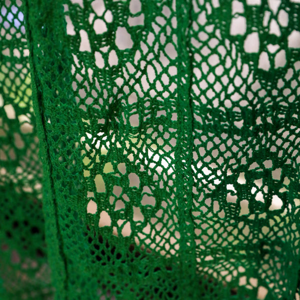 Wisteria Lace Curtain - Green -- Delicors