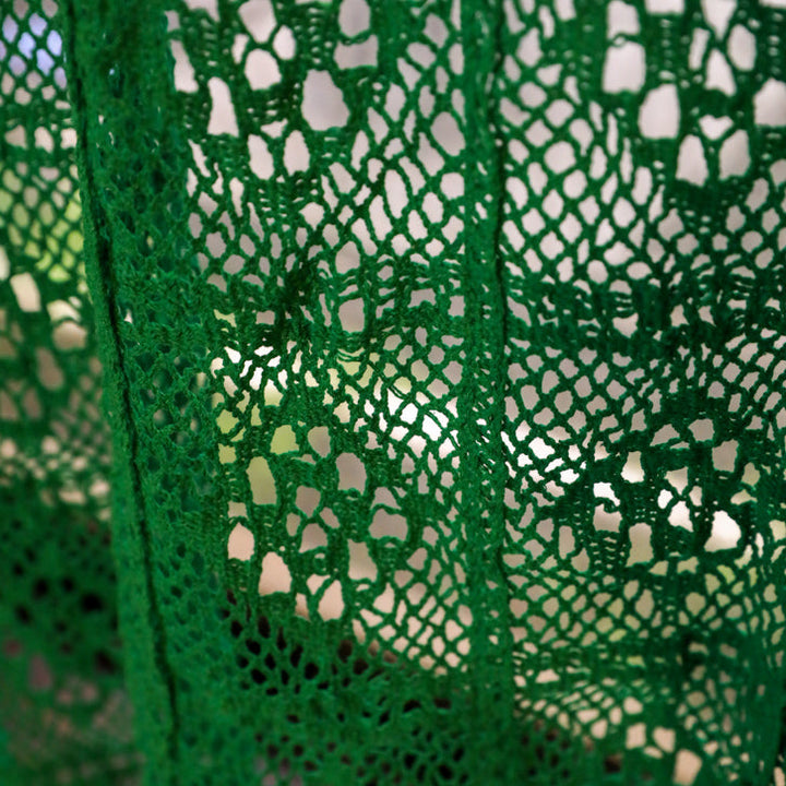 Wisteria Lace Curtain - Green -- Delicors