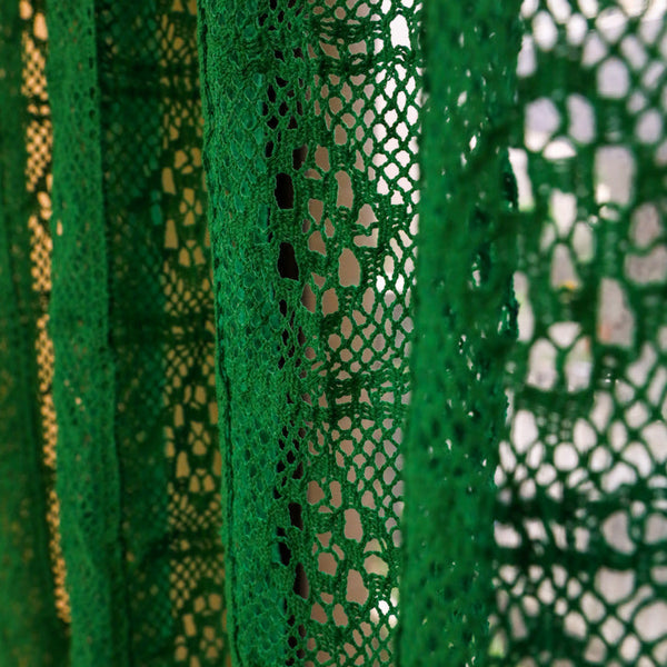 Wisteria Lace Curtain - Green -- Delicors