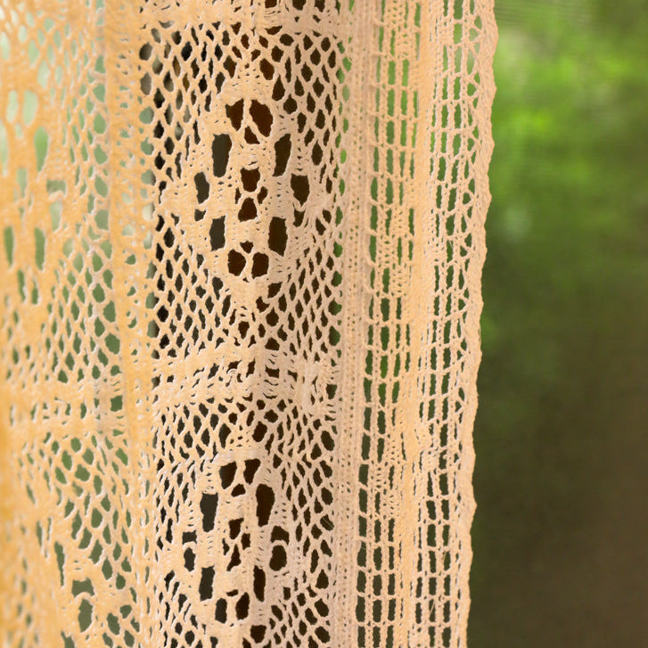 Wisteria Lace Curtain - White -- Delicors