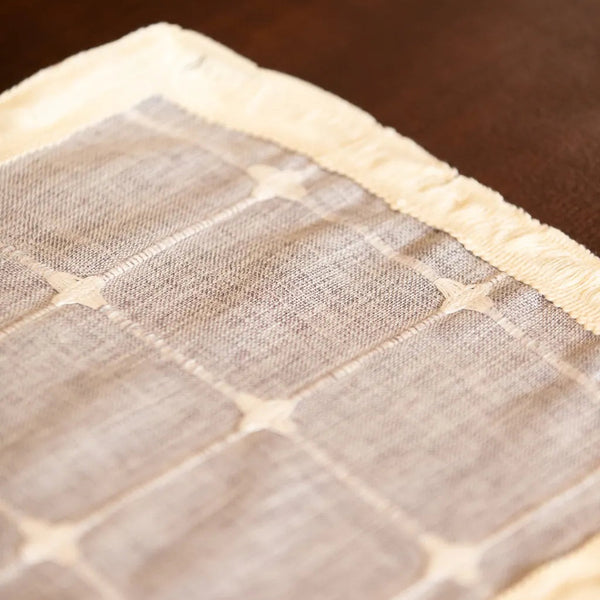 Woven Fringe Square Table Runner - Delicors