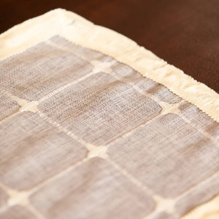 Woven Fringe Square Table Runner - Delicors