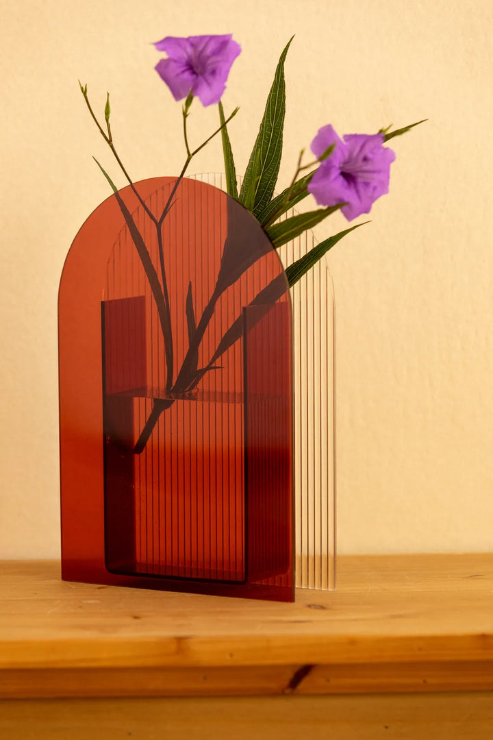 Arches Fluted Acrylic Vase