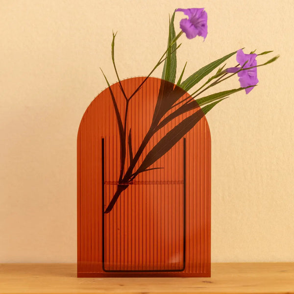 Arches Fluted Acrylic Vase