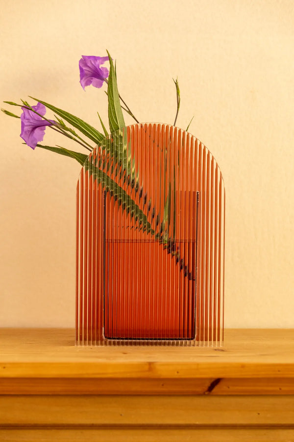 Arches Fluted Acrylic Vase