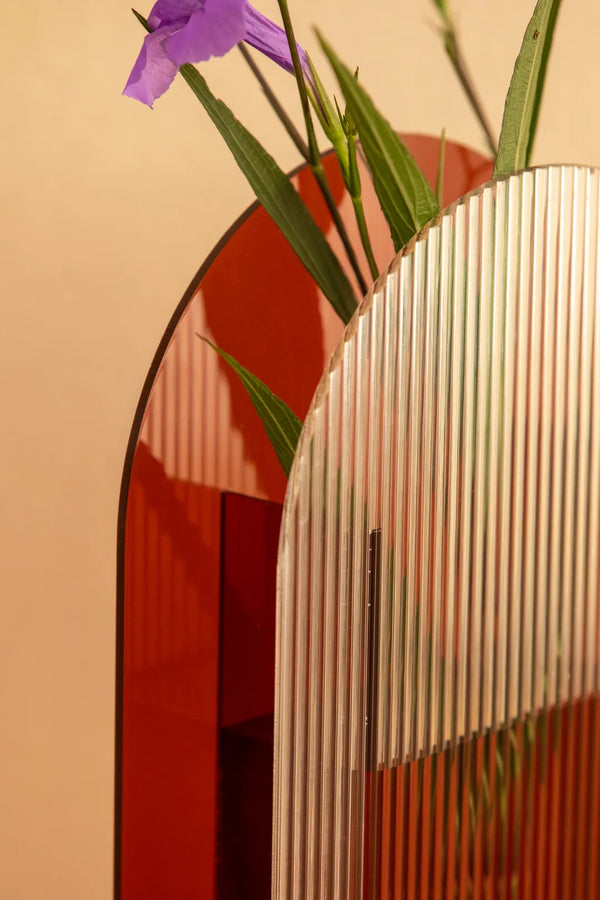 Arches Fluted Acrylic Vase