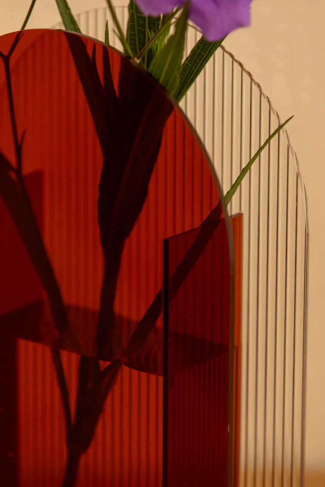 Arches Fluted Acrylic Vase