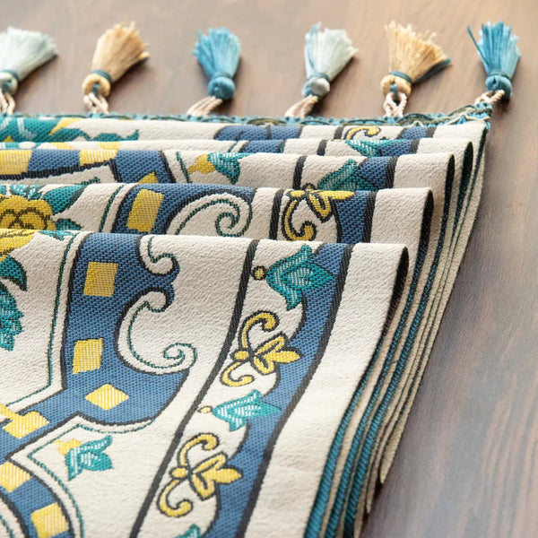 Blue Blooming Table Runner -- Delicors