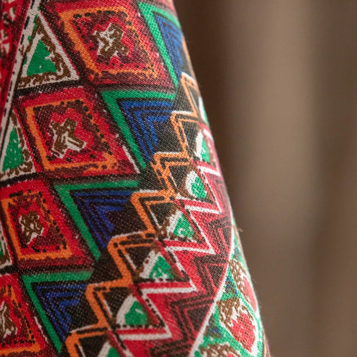 Bohemian Days Diamond Tassel Table Cloth Collection -- Delicors