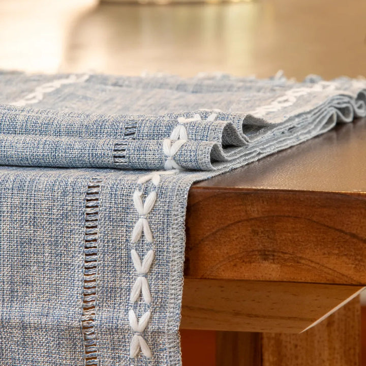 Cloudy Day Tassel Table Runner