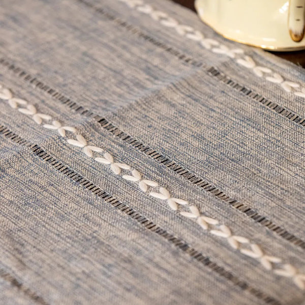 Cloudy Day Tassel Table Runner