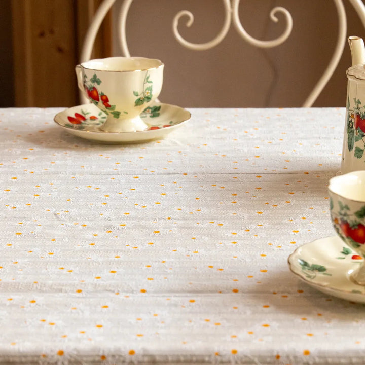 Small Daisy Tassel Table Cloth -Table Cloth- Delicors