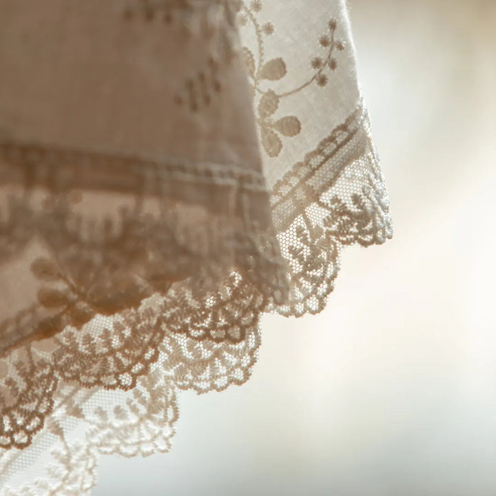 Tiered floral pattern table covering
