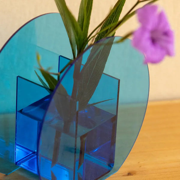 Unique translucent vase arrangement