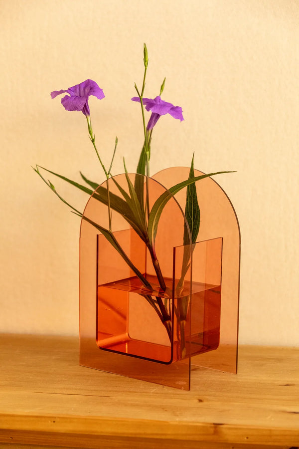 Creative acrylic decor vase grouping
