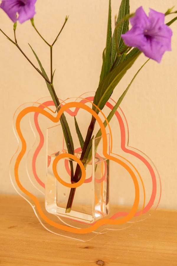 Petal design transparent coaster