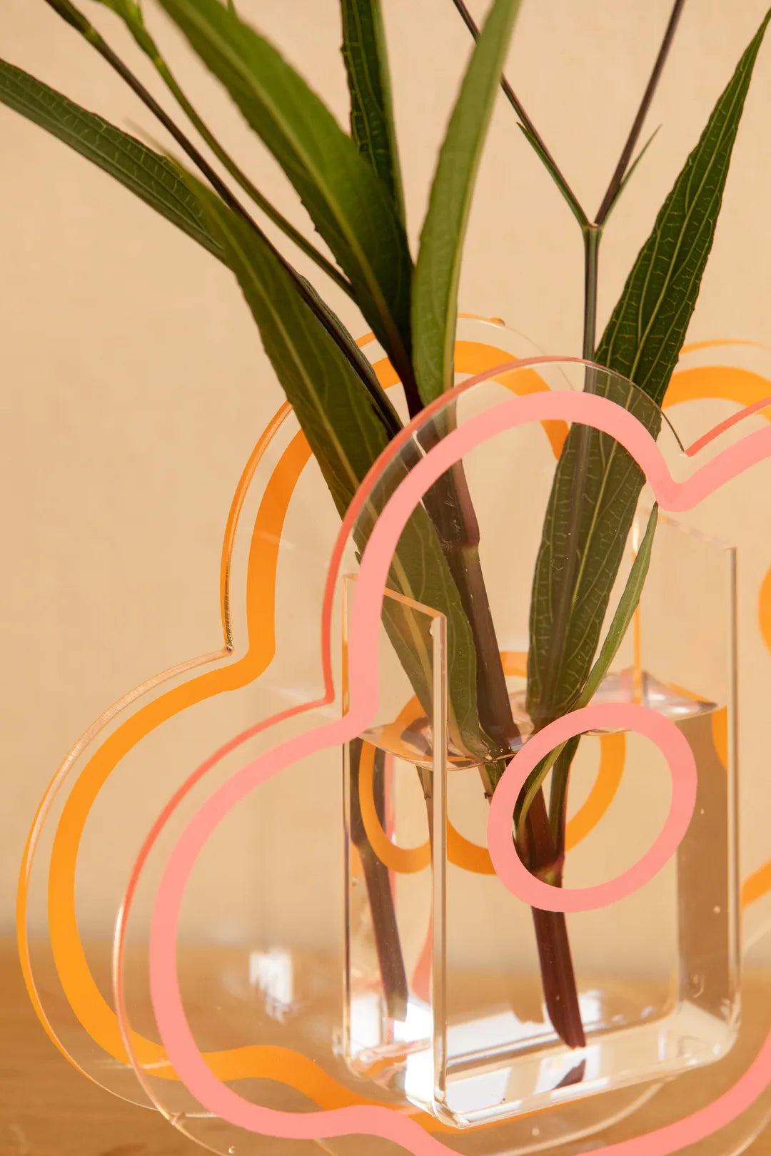 Floral acrylic table coaster