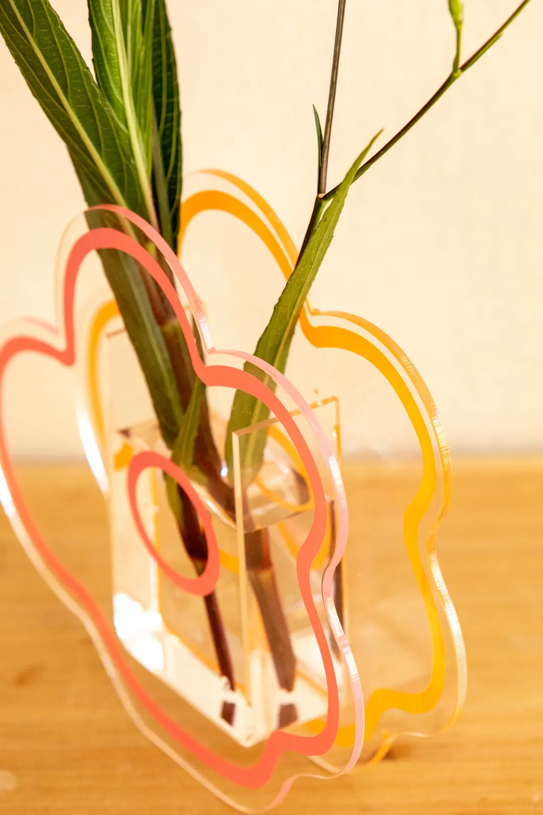 Elegant clear petal coaster design