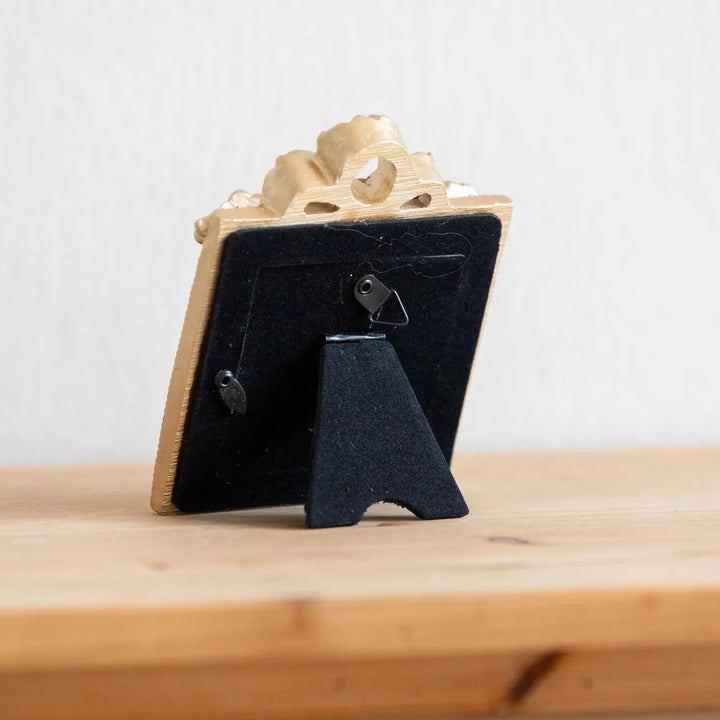 gold bow photo frame -- delicors