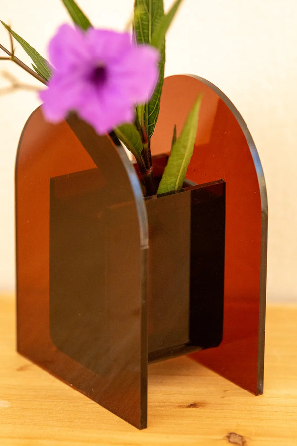 Maxima Dark Arches Acrylic Vase
