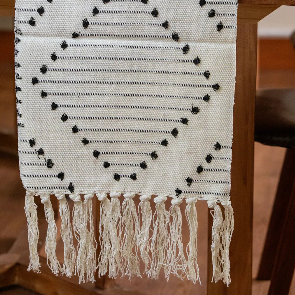 Moroccan Tassel Table Runner Collection -- Delicors