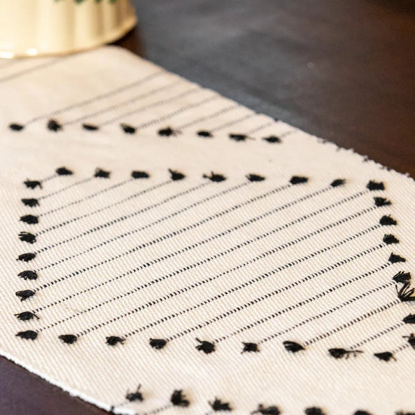Moroccan Tassel Table Runner Collection -- Delicors