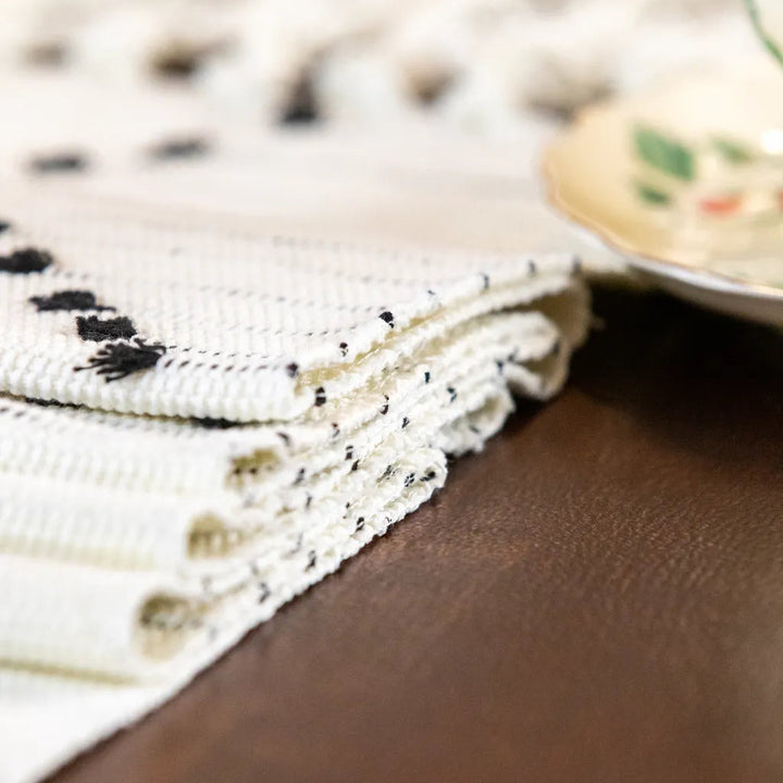 Moroccan Tassel Table Runner Collection -- Delicors