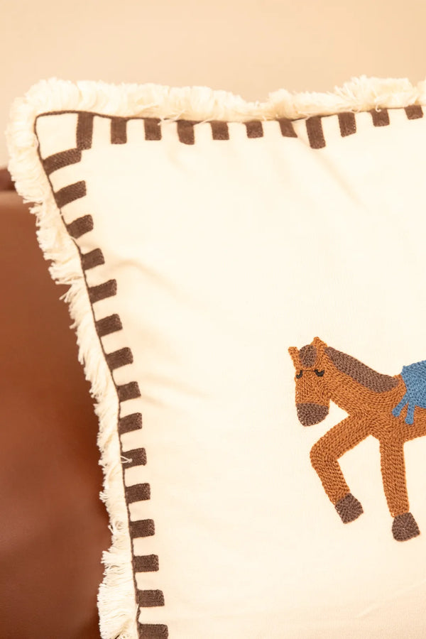Pasture Tales Embroidered Cushion