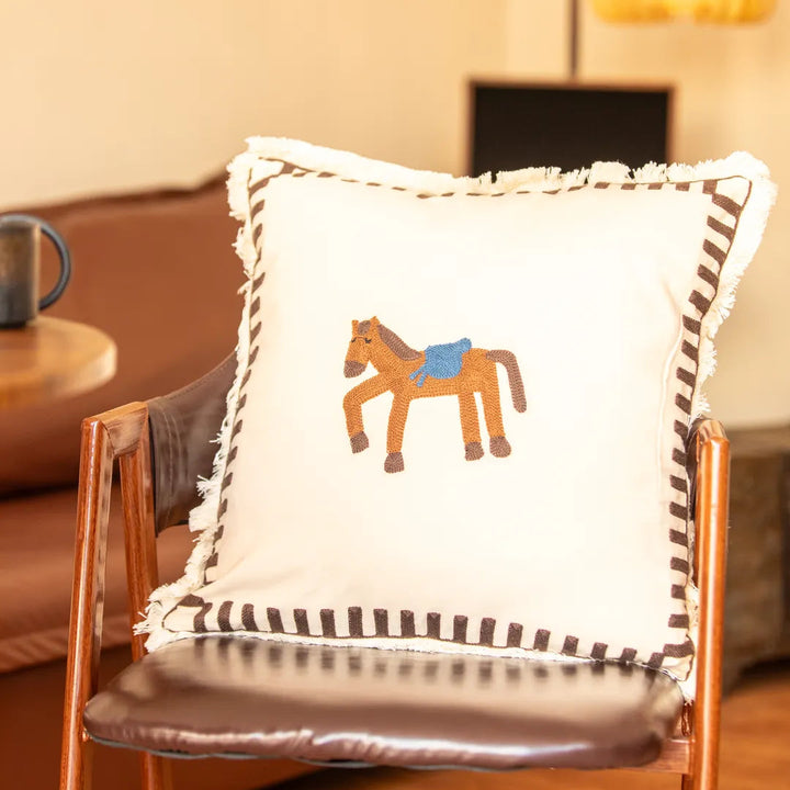 Pasture Tales Embroidered Cushion