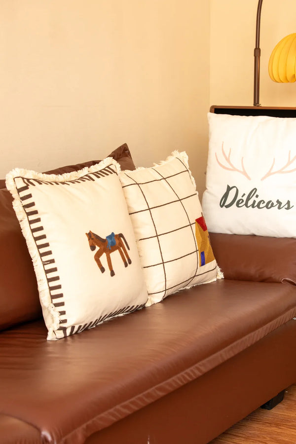 Pasture Tales Embroidered Cushion