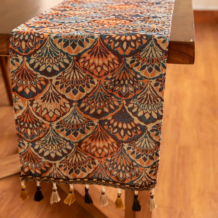 Peacock Royal Table Runner -- Delicors