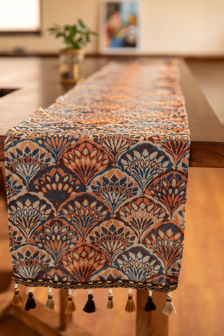 Peacock Royal Table Runner -- Delicors